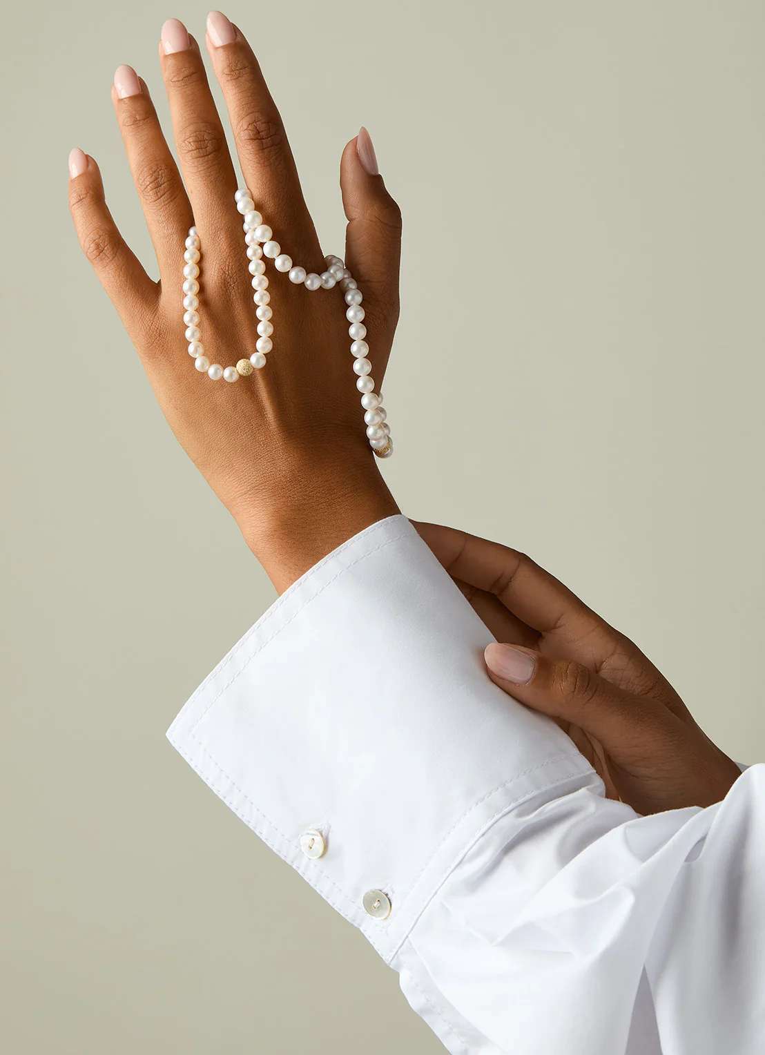 Geelgouden parelarmband Rivièra 19 cm - Image 4