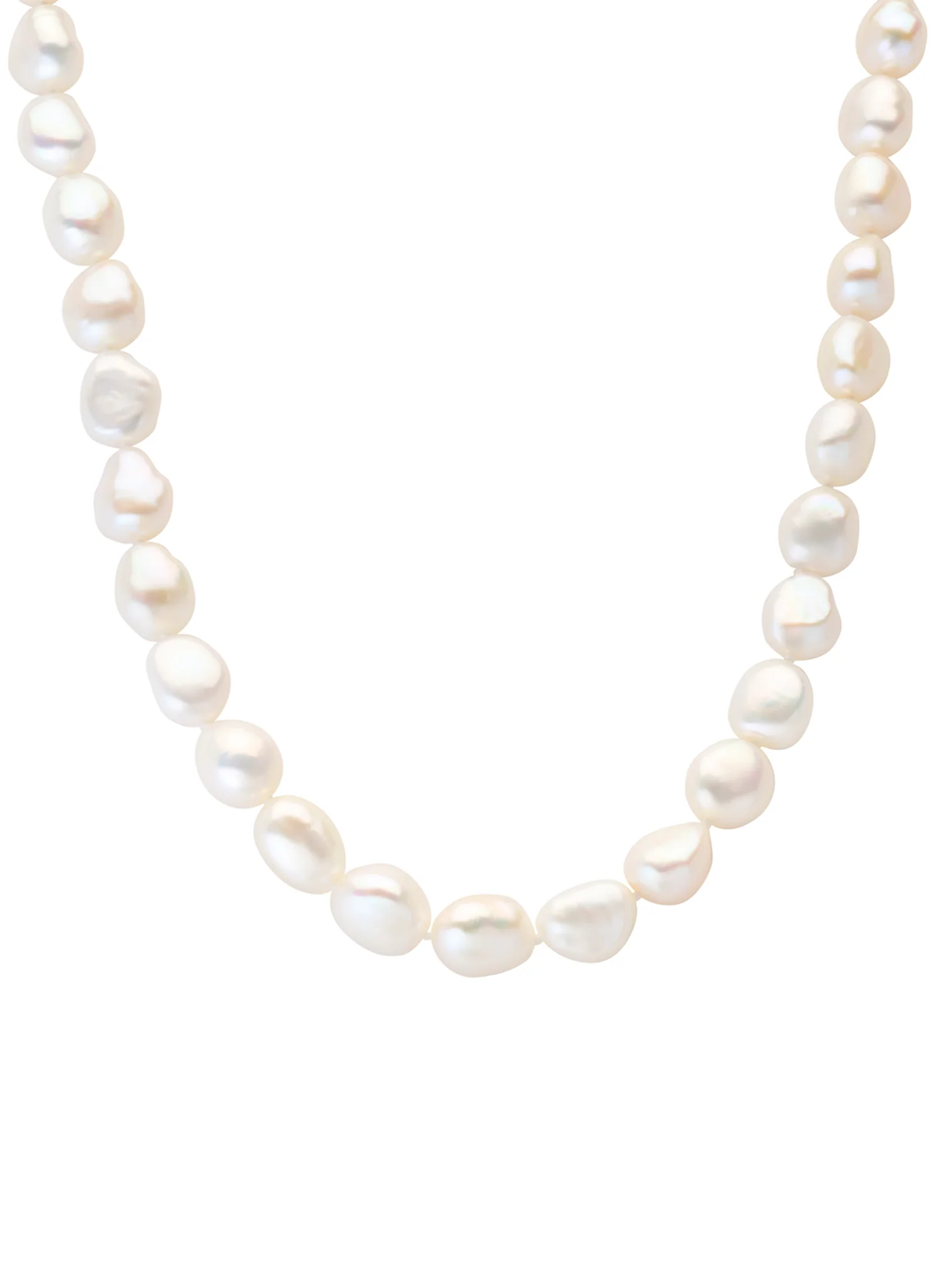 Geelgouden barok parelketting Rivièra 45 cm - Image 4