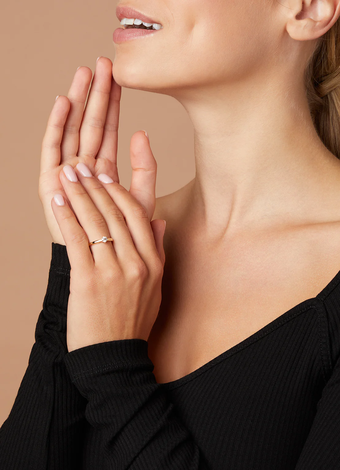 Geelgouden ring, 0.25 ct diamant, Hearts & Arrows - Image 5