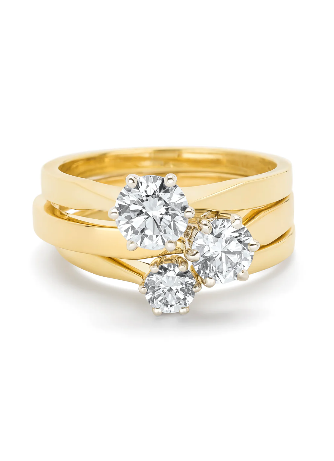 Geelgouden solitairring, 0.26 ct diamant, Groeibriljant - Image 6