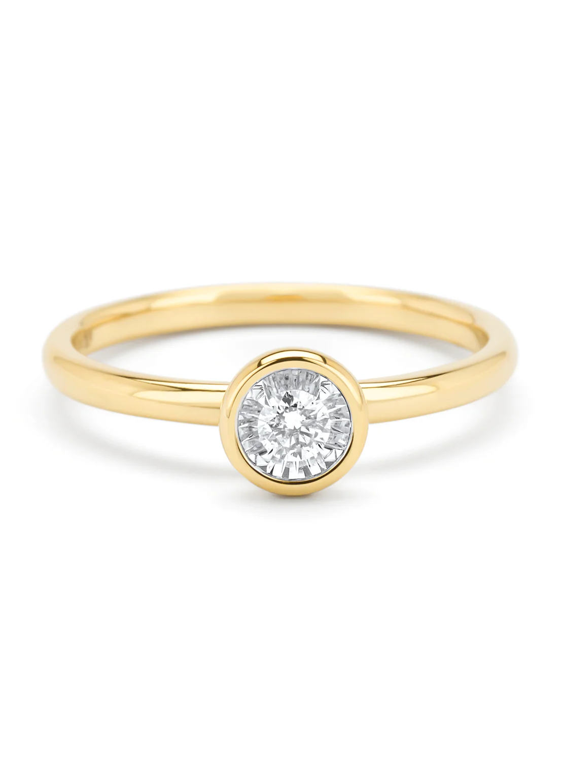 Gouden ring, 0.10 ct diamant, Cosmic - Image 4