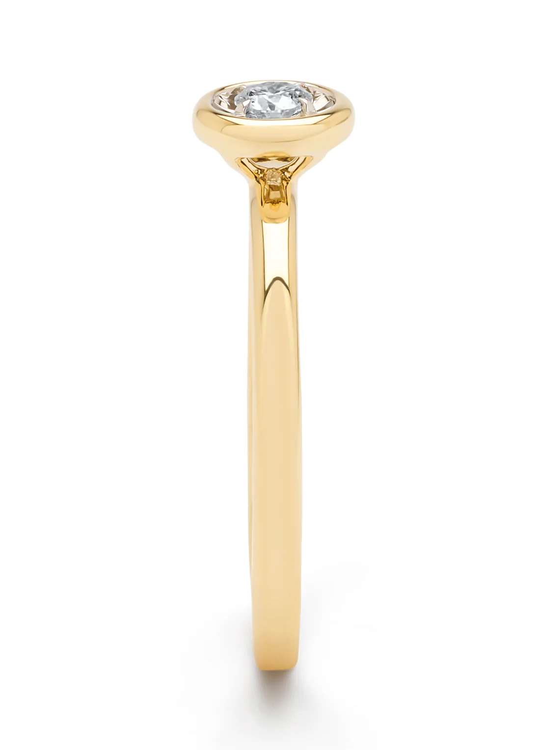Gouden ring, 0.10 ct diamant, Cosmic - Image 5