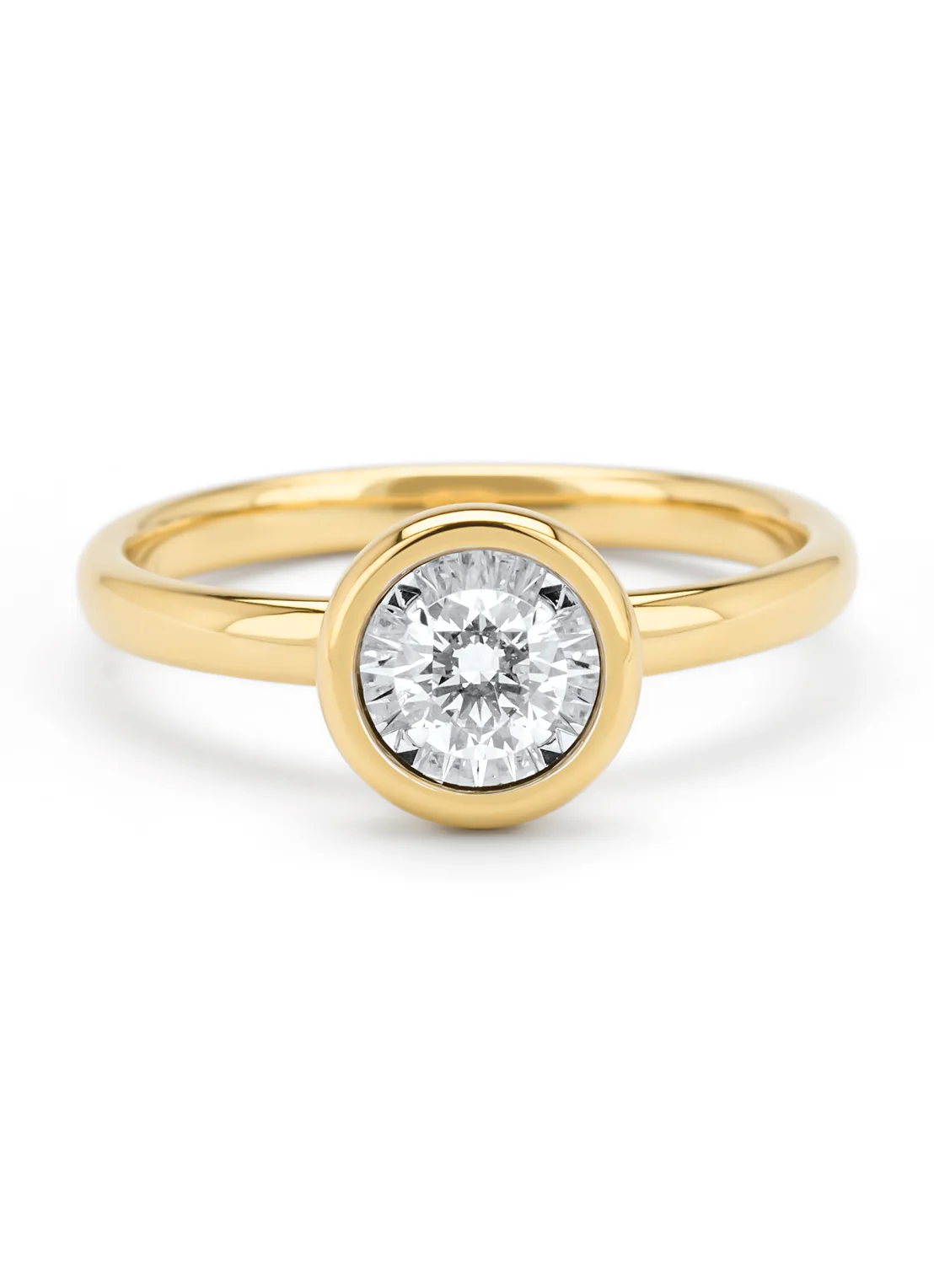 Gouden ring, 0.31 ct diamant, Cosmic - Image 4