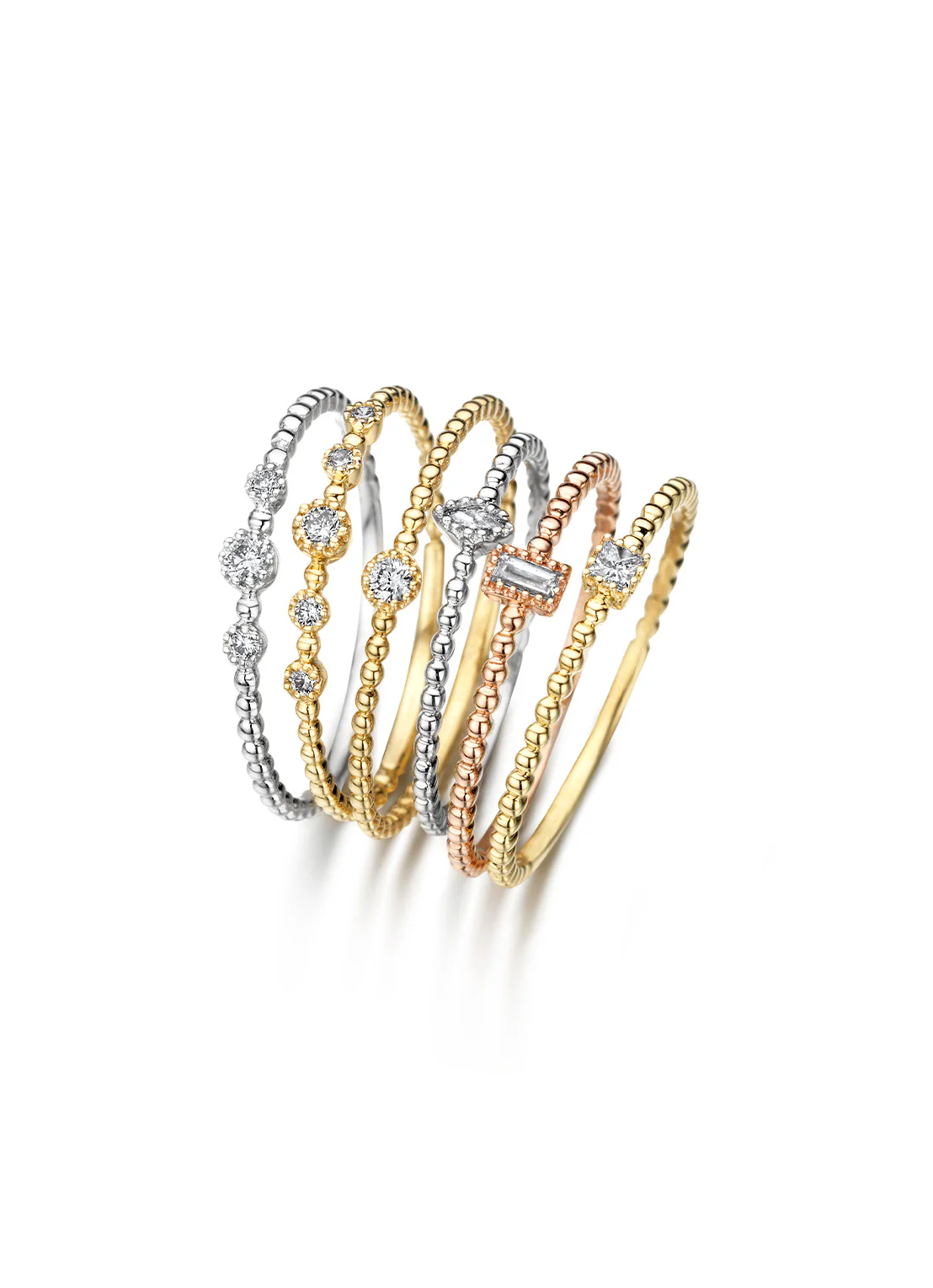 Witgouden ring, 0.04 ct diamant, Joy - Image 3