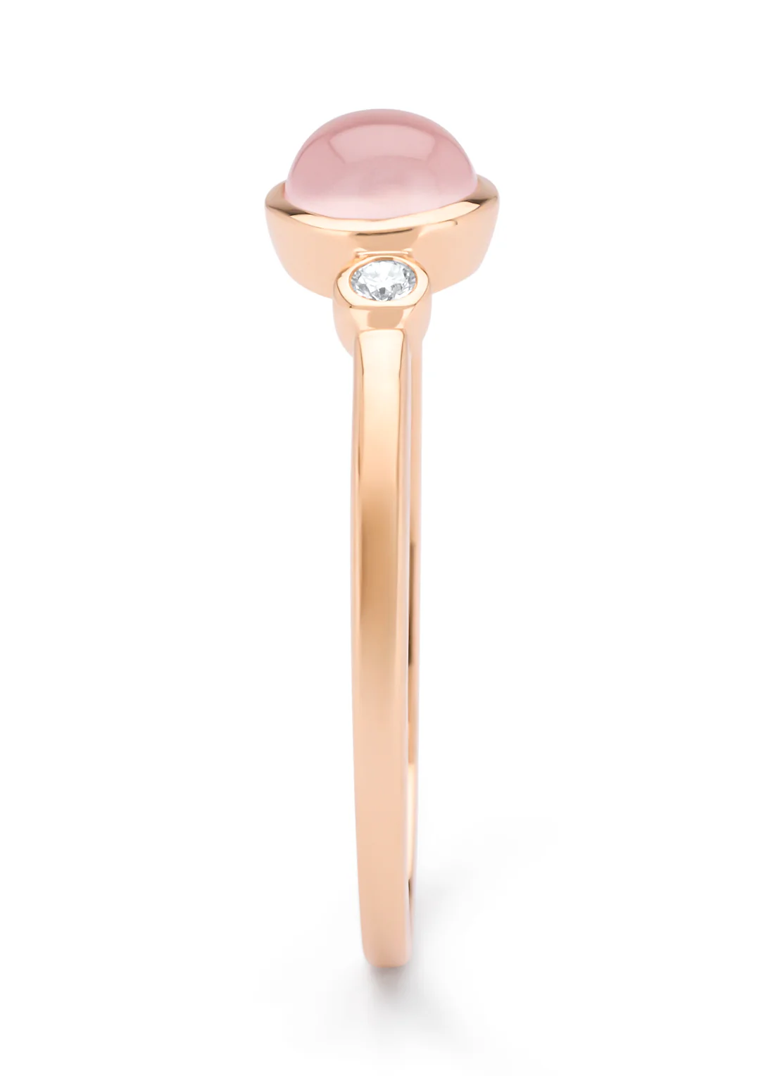 Roségouden ring, 0.54 ct rozenkwarts, Little Drops - Image 6