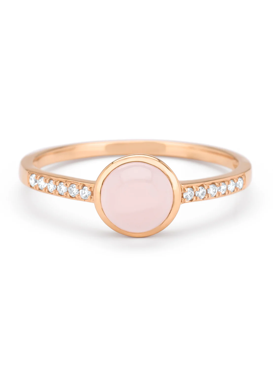 Roségouden ring, 0.91 ct rozenkwarts, Little Drops - Image 3
