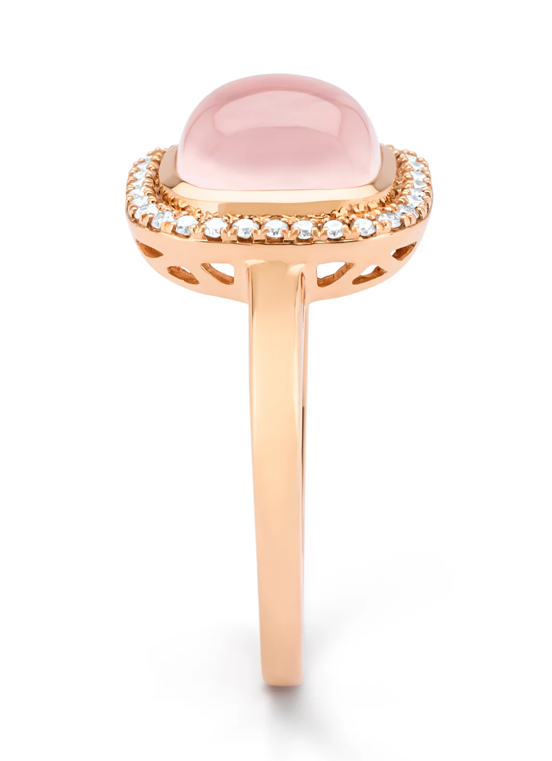 Roségouden ring, 2.36 ct rozenkwarts, Little Drops - Image 4