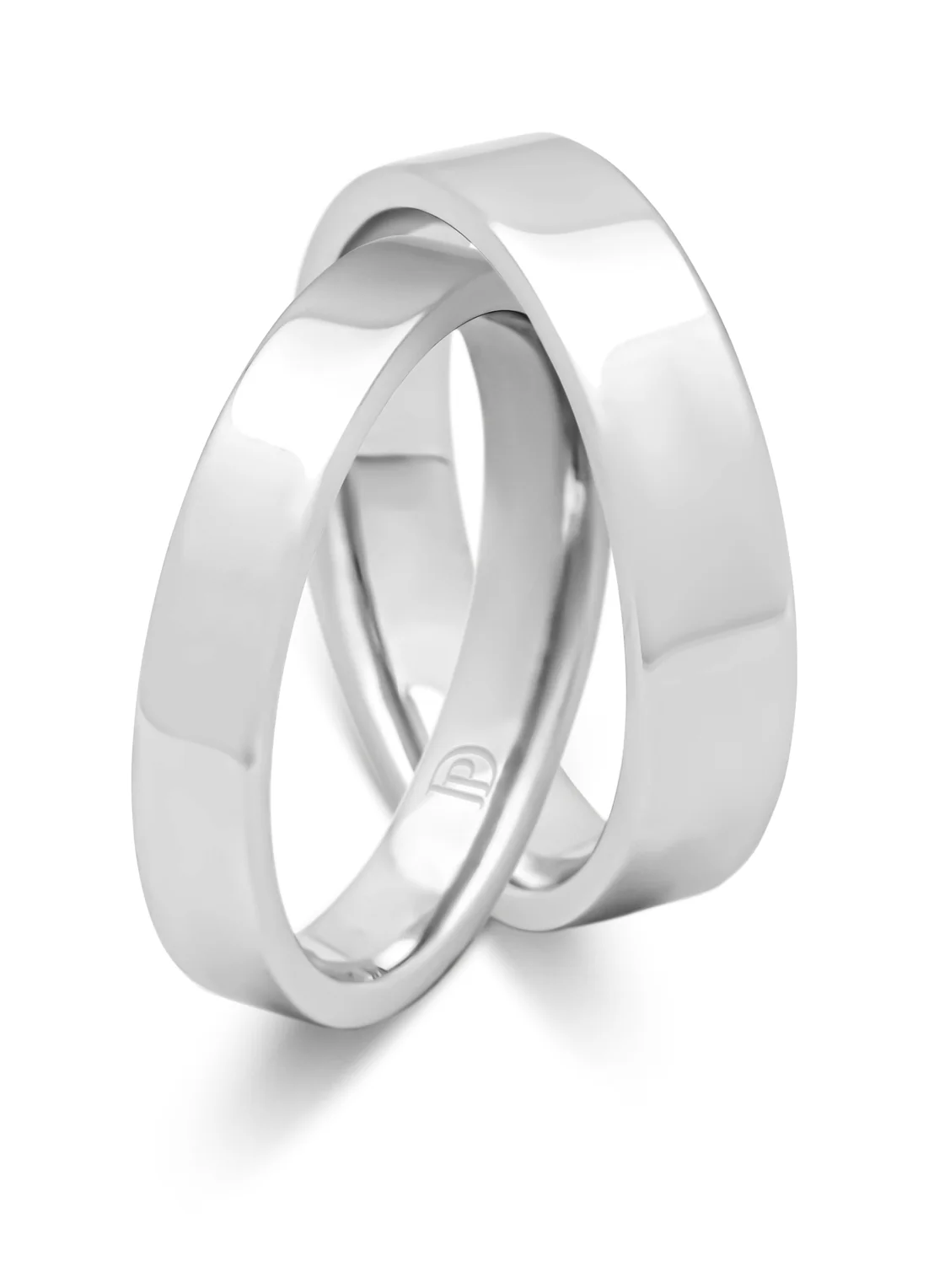 Witgouden 14 kt trouwring, Wedding - Image 4