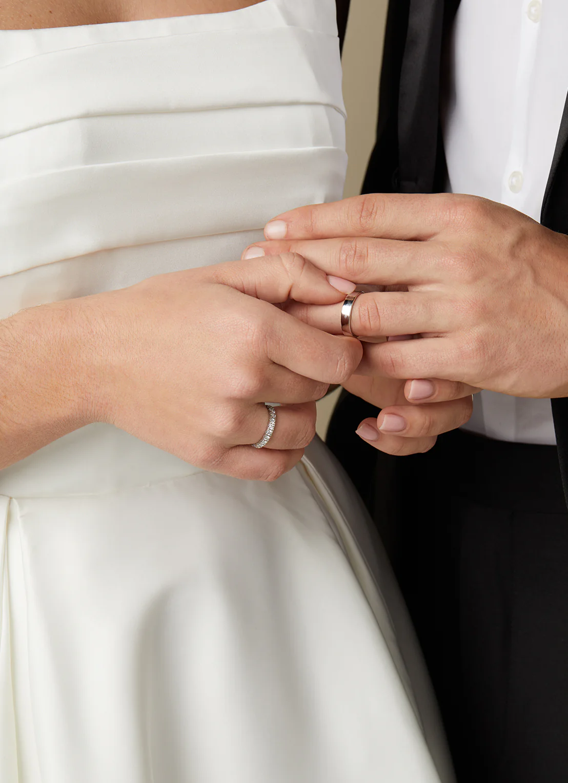 Witgouden 14 kt trouwring, Wedding - Image 5