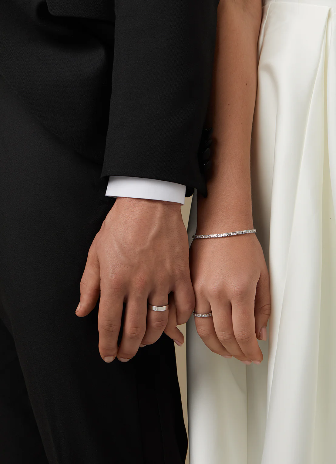 Witgouden 14 kt trouwring, Wedding - Image 6