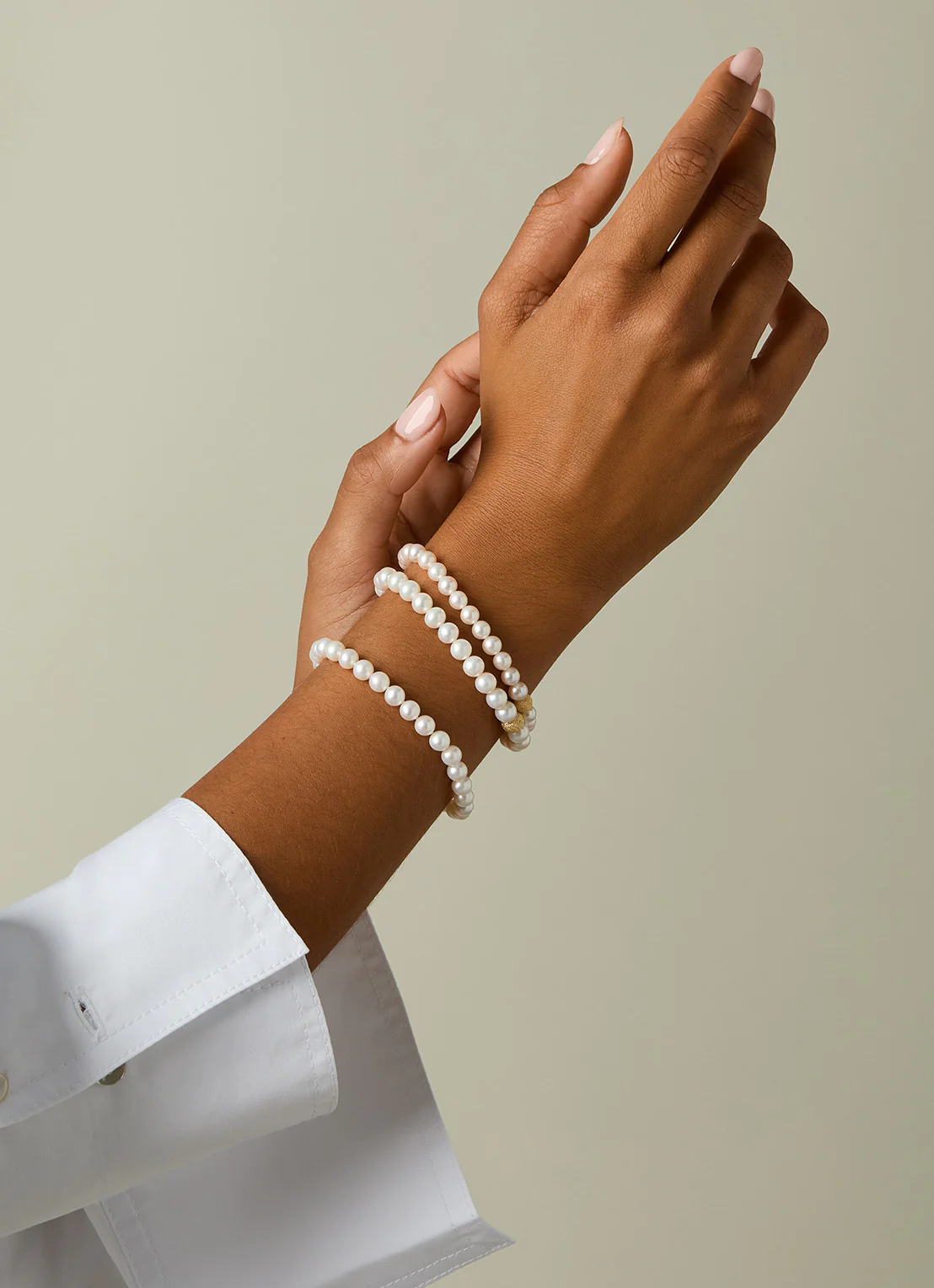 Geelgouden parelarmband Rivièra 19 cm - Image 3