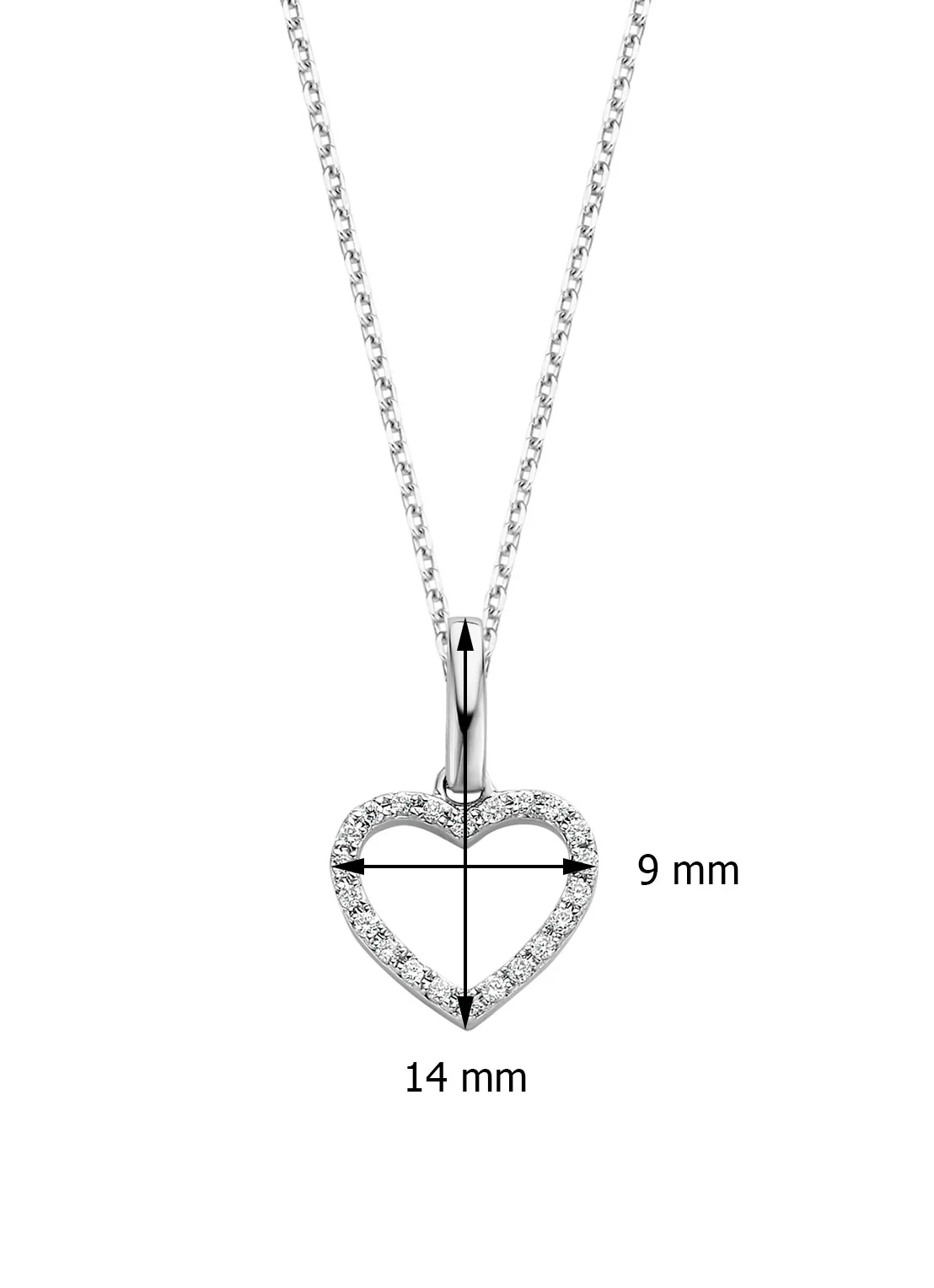 Witgouden hanger, 0.06 ct diamant, Dreamer - Image 3