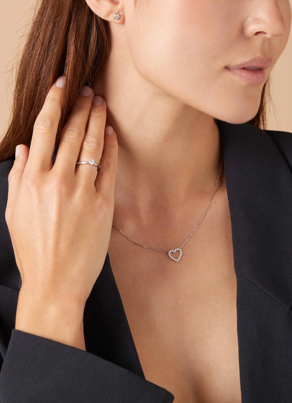 Witgouden ring, 0.20 ct diamant, Hearts & Arrows - Image 3