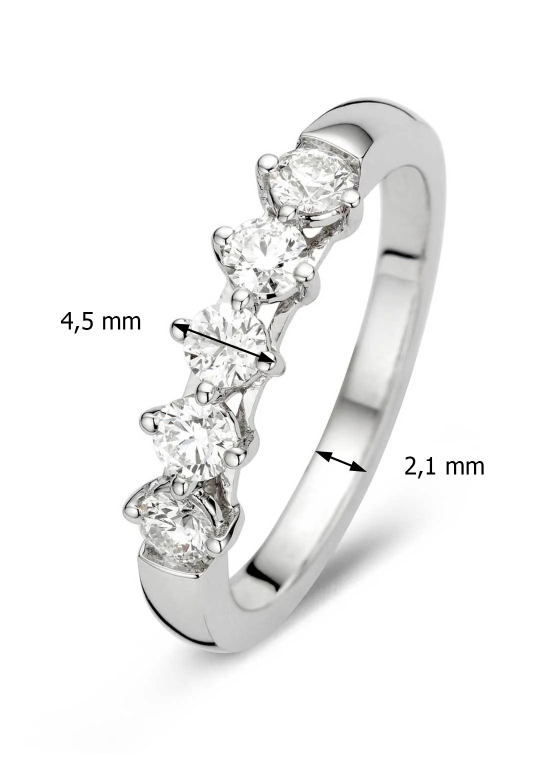 Witgouden ring, 0.50 ct diamant, Hearts & Arrows - Image 3