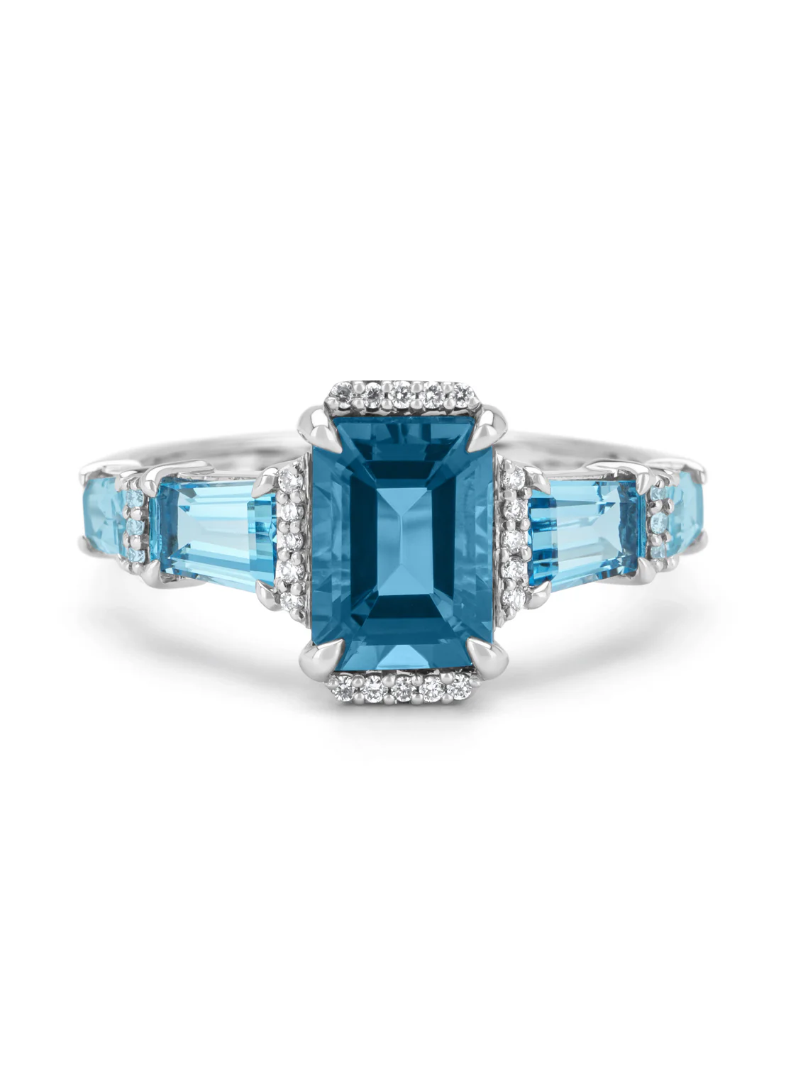 Witgouden ring, 1.76 ct london topaas, Gallery - Image 4