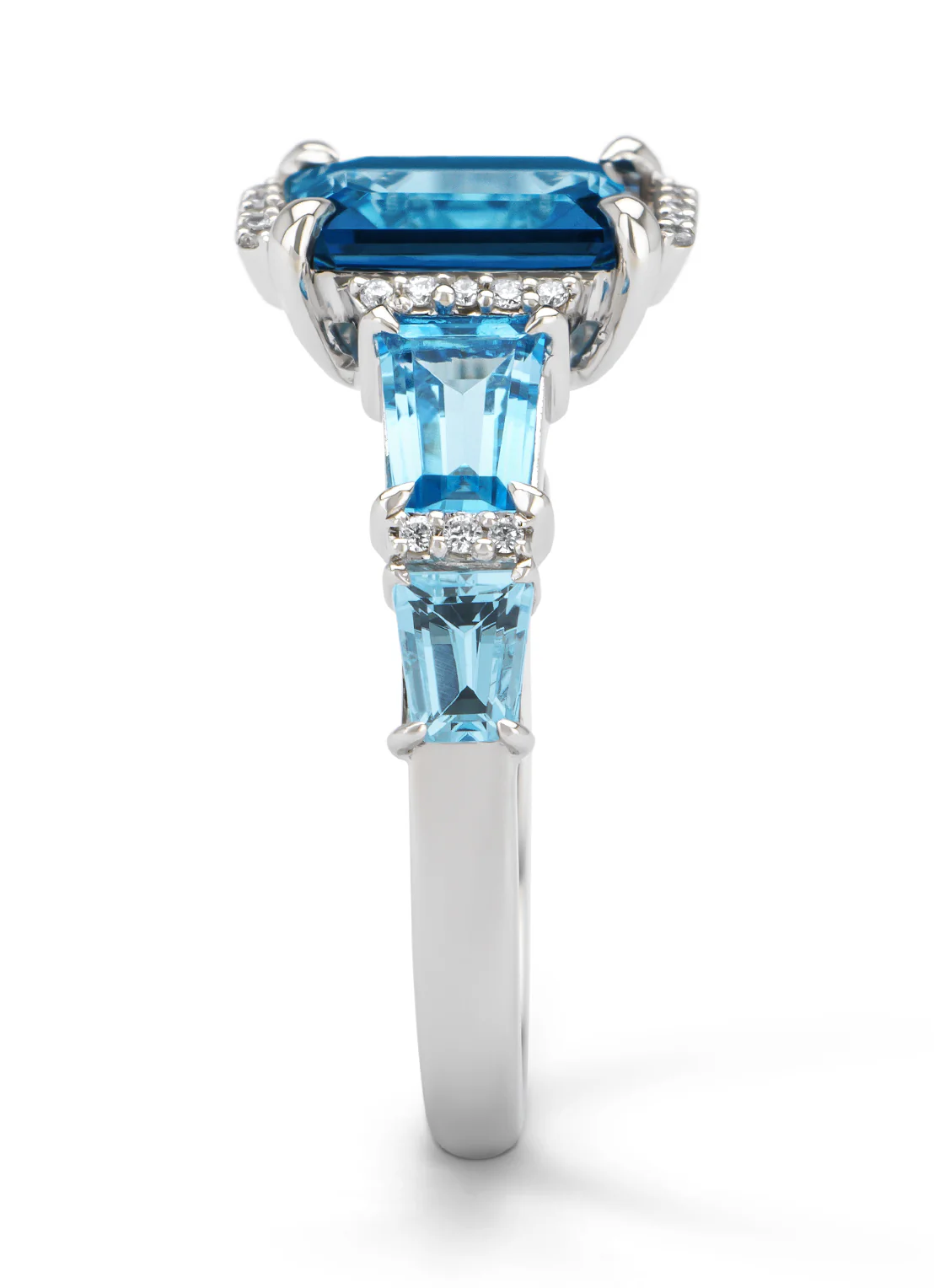 Witgouden ring, 1.76 ct london topaas, Gallery - Image 5